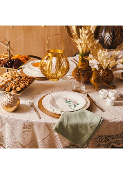 Fine Pearl Meadow 58 Parça 12 Kişilik Yemek Takımı Gold