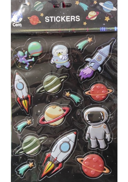 Galaksi 3D Stickers 2 Paket