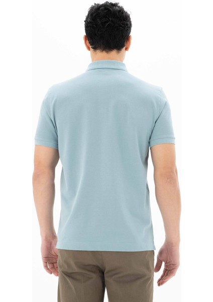Erkek %100 Pamuk Basic Polo Yaka Regular Fit T-shirt Y25374351201