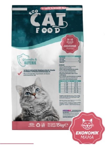 Eco Cat Food Tavuklu Yetişkin Kedi Mama 15KG