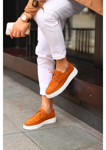 - Taba Süet Bağcıklı Sneakers Erkek Ayakkabı