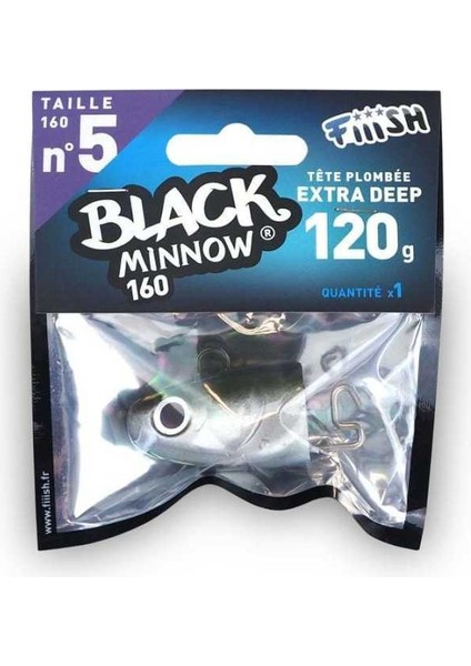 Black Minnow BM160/5 BM624 Extra Deep 120GR Jig Head - Kaki