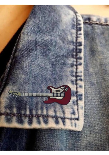 Gitar Yaka Iğnesi Rozet modelleri