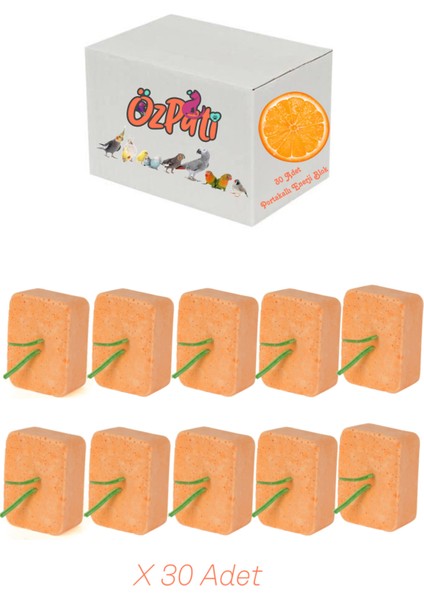 Portakal Aromalı Kuş Gaga Taşı Enerji Blok 30 Adet