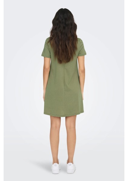 Kadın Onlmay %100 Pamuk Mini Elbise 15202971 Haki indirimleri