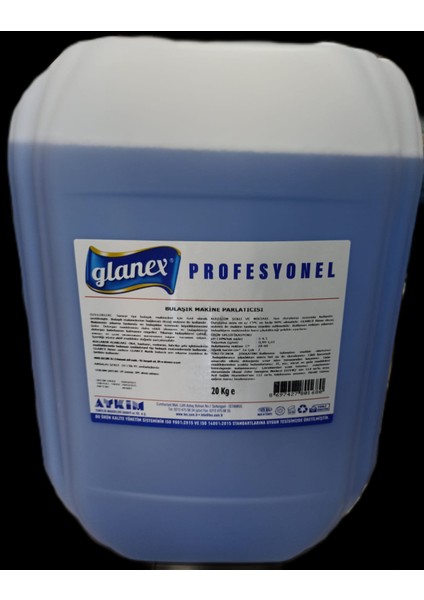 Profesyonel Endüstriyel Bulaşık Makine Parlatıcısı (Rinse) 20 Lt