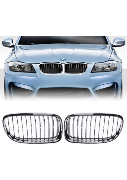 Ön Panjur Full Krom Set Bmw E90 +Lci 2008-2011