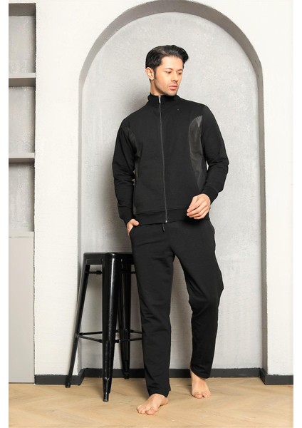 6000 Erkek Uzun Kollu Eşofman Takım-Siyah modelleri