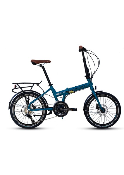 Flexi 121 Hd 21 Vites Hidrolik Disk Fren Full Shimano Katlanır Bisiklet Petrol Mavi