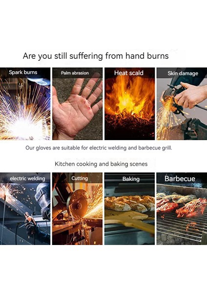 Barbekü Eldivenleri Sıcak Dayanıklı Isı Yalıtım Eldivenleri Şömine Bbq Kaynaklı Kaynak Eldivenleri Iş Sigortası (Yurt Dışından) modelleri