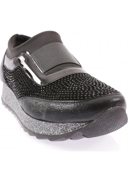 AKT-03-23Y Kadin Kalin Taban Silver Taşli Sneakers Ayakkabi fiyatları