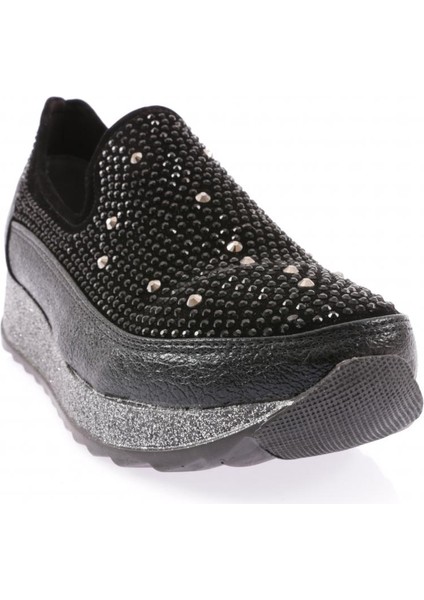 AKT-05-23Y Kadin Kalin Taban Kristal Taşli Sneakers Ayakkabi fiyatları