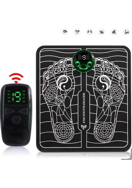 USB Şarjlı Ayak Masaj Aleti - Siyah (Yurt Dışından)
