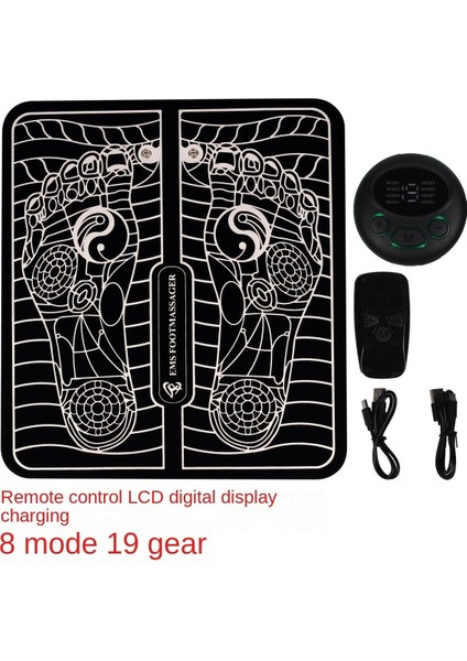 USB Şarjlı Ayak Masaj Aleti - Siyah (Yurt Dışından)