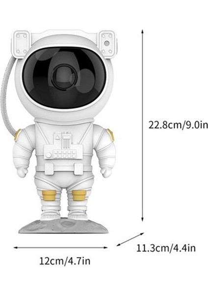 Astronot Yıldızlı Gökyüzü Projektör Lazer Atmosfer Gece Lambası Yıldızlı Gökyüzü USB Eklenti Masa Lambası Astronot Projeksiyon Lambası (Yurt Dışından)