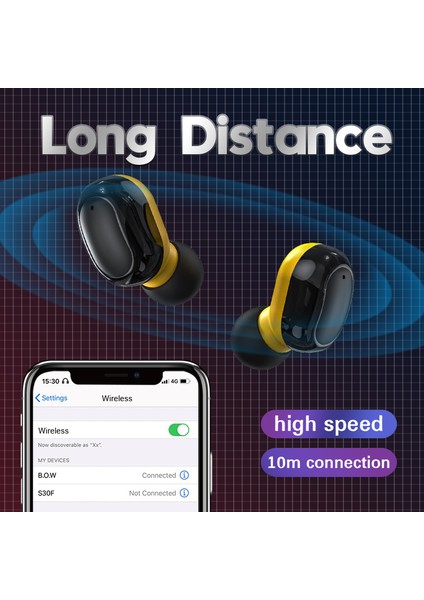Tws Kablosuz Rekabet Düşük Gecikme Süresi Yüksek Pil Ömrü Kulak Içi Spor Bluetooth Kulaklık (Yurt Dışından)