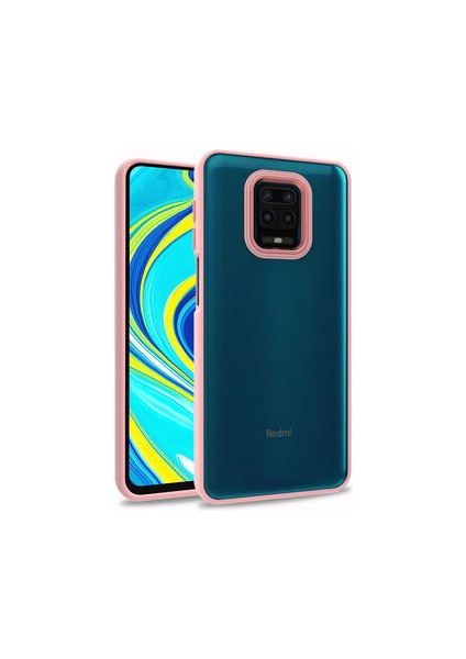 Xiaomi Redmi Note 9s Uyumlu Kılıf Kamera Çıkıntılı Arkası Şeffaf Köşeleri Parlak Renkli Işleme Kapak