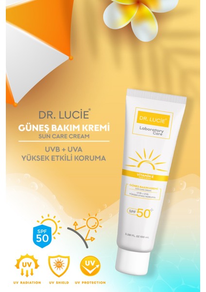 Dr. Lucie SPF50+ Tüm Ciltler İçin Yüksek Korumalı Tüm Vücut Güneş Kremi