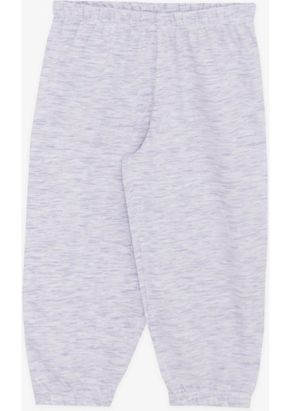 Kız Bebek Pijama Takımı Desenli 9 Ay-3 Yaş, Açık Lila