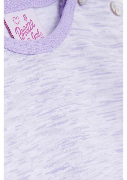 Kız Bebek Pijama Takımı Desenli 9 Ay-3 Yaş, Açık Lila