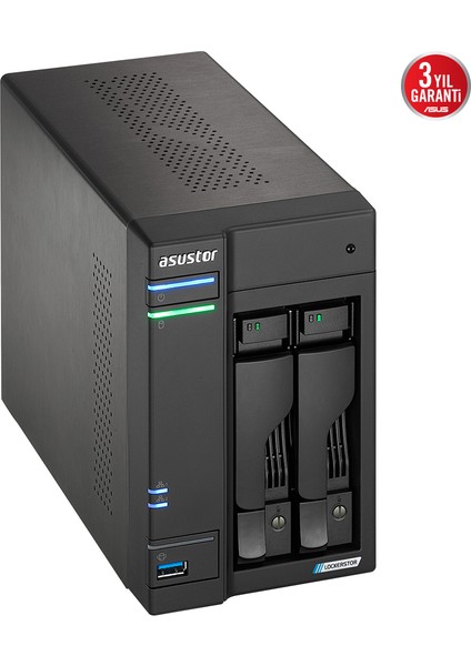 AS6702T Intel N5105 2 Yuvalı (2X22TB Destegı) 4gb DDR4(16GB Ram Destegı) M.2 X4 Pcıe X1 2.5gbe X2 USB 3.2 X3