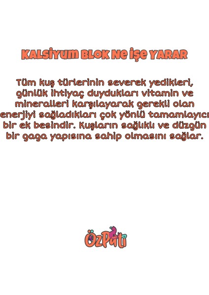 Kuşlar Için Kalsiyum Blok Gaga Taşı 5 Adet fiyatları