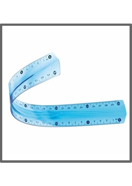 Flexy Cetvel 30 cm Esnek ve Dayanıklı Tasarım ile Mavi Renkli Ölçüm Aracı