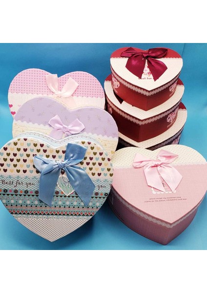 3'lü Kalp Hediye Kutu fiyatları