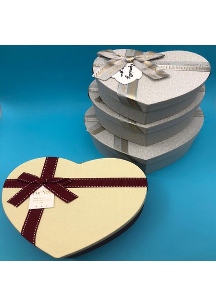 3'lü Kalp Hediye Kutu fırsatları