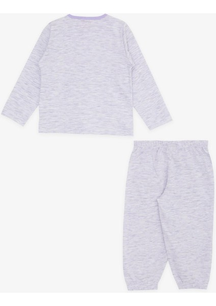 Kız Bebek Pijama Takımı Desenli 9 Ay-3 Yaş, Açık Lila