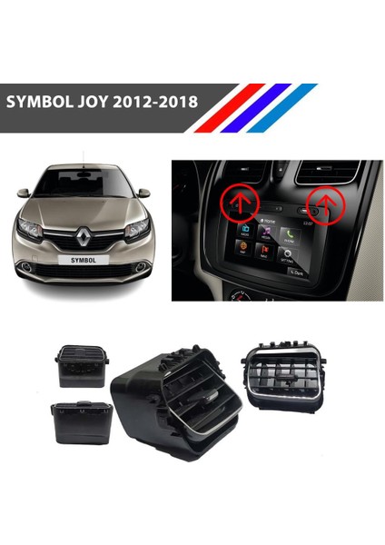 - Renault Symbol Havalandırma Izgarası Orta Sağ ve Sol Takım Krom Detaylı 2012-2018