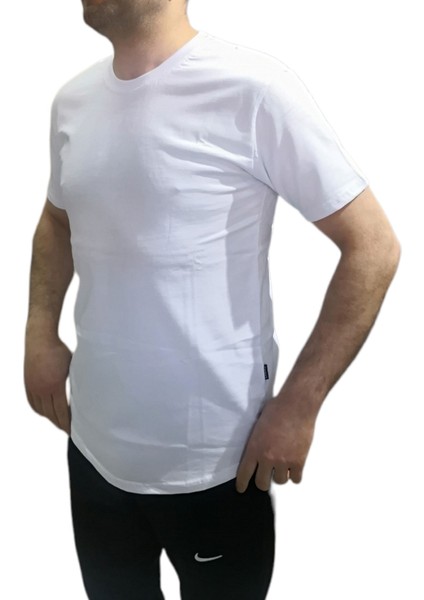 24/1 Sade Dar Kesim Basic Tshırt_beyaz