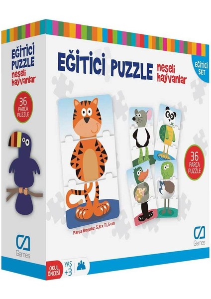 CA.5028 Ca Games Eğitici Puzzle Neşeli Hayvanlar