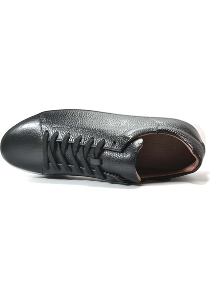 MN.1091 Hakiki Deri Siyah Yüksek Taban Casual Erkek Ayakkabı fırsatları