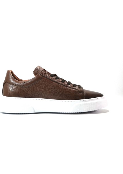 MN.1091 Hakiki Deri Kahverengi Yüksek Taban Casual Erkek Ayakkabı modelleri