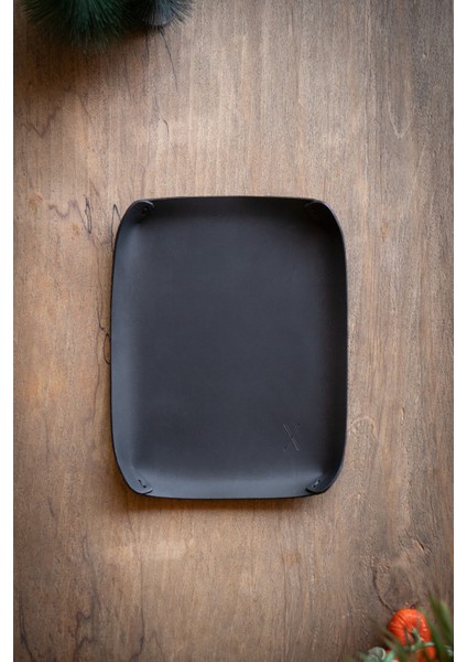 Minimal x Deri Organizer Tepsi - Vale Tepsisi - Gerçek Deri El Yapımı - Minimalist Şık Tasarım
