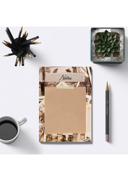 Vintage Bloknot, Not Defteri, Memopad, Planner, To Do, Notepad, Ajanda, Defter, Planlayıcı