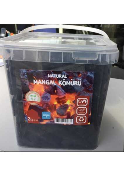 Elleme Mangal Kömürü 2 kg + Yelpaze