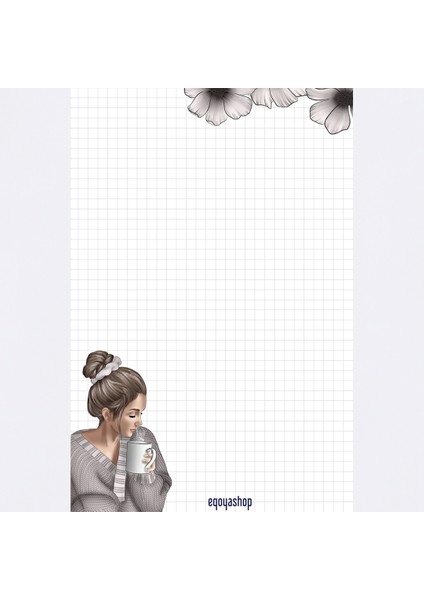 Modern Woman Memopad, Bloknot, Not Defteri, Planner, To Do, Notepad, Ajanda, Defter, Planlayıcı