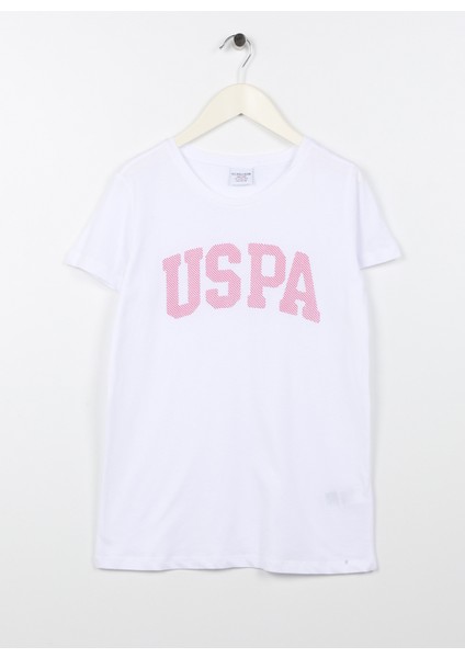Baskılı Beyaz Kız Çocuk T-Shirt KEAN-IY23