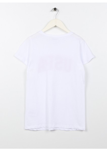 Baskılı Beyaz Kız Çocuk T-Shirt KEAN-IY23 fiyatları