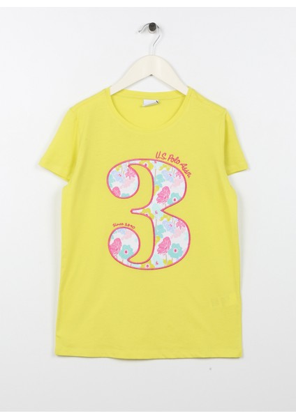 Baskılı Yeşil Kız Çocuk T-Shirt Pay