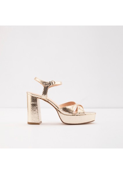 Lulea-Tr Sandalet Yüksek Topuklu Sandalet;abiye Sandalet - Gold