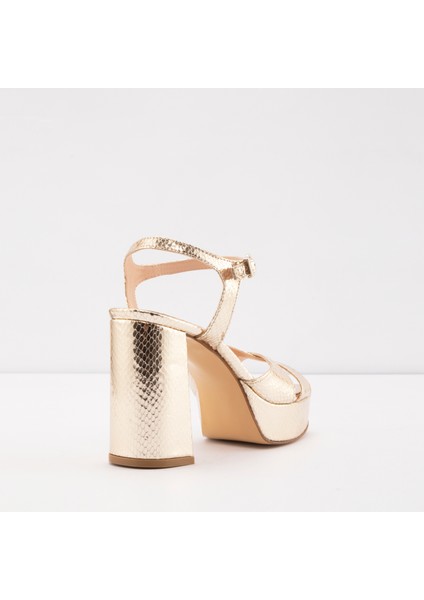 Lulea-Tr Sandalet Yüksek Topuklu Sandalet;abiye Sandalet - Gold fiyatları