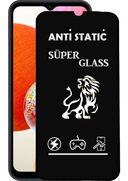 Case World Caseworld Samsung Galaxy A14 Tam Kaplayan Anti Statik Çizilmez Safir Ekran Koruyucu Cam