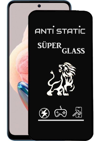 Case World Caseworld Xiaomi Redmi Note 12 Tam Kaplayan Anti Statik Çizilmez Safir Ekran Koruyucu Cam