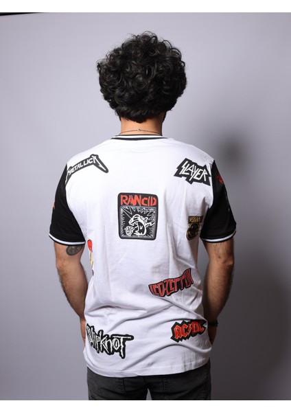 Unisex Beyaz Baskılı Oversize T-Shirt modelleri