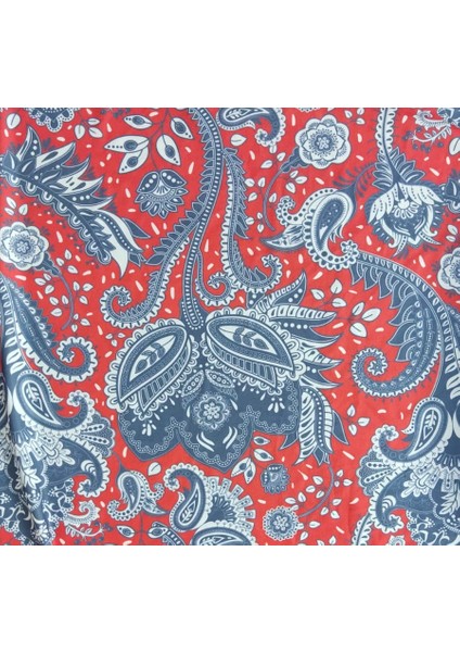 Kadın Kısa Kollu Bisiklet Yaka Sarmaşık Desen Krep Bluz (Renk Seçenekli) fırsatları