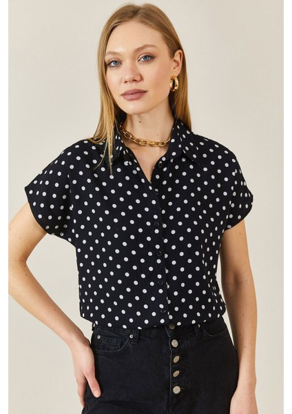 Kadın Desenli Dokuma Viskon Yarasa Kol Yazlık Gömlek (Renk Seçenekli) fiyatları