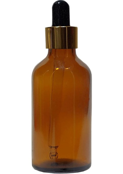 50 ml 3 Adet Altın Renk Damlalık Boş Cam Şişe
